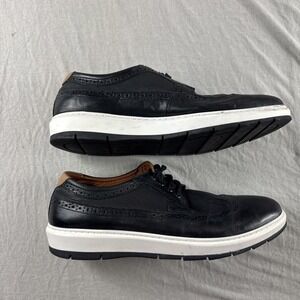 Johnston Murphy Flex Mens 10 Leather Lambskin Lace-Up Oxford Black Shoes 25-3095